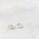 Wire heart stud earrings